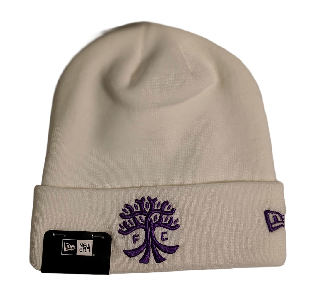 AUSTIN FC WHITE KNIT CUFF SECONDARY CREST BEANIE