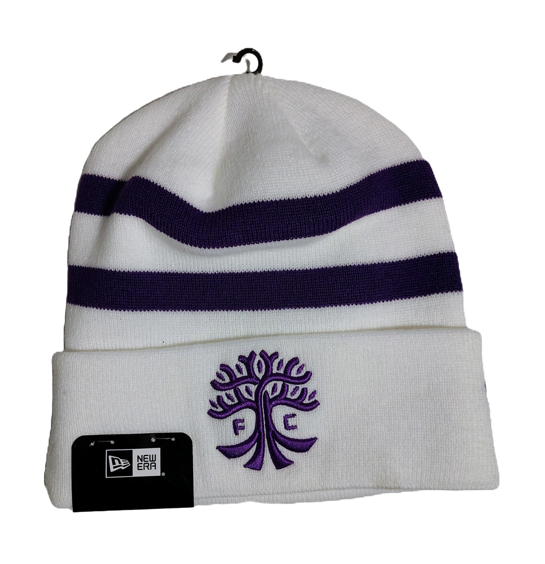 AUSTIN FC KNIT CUFF PURPLE STRIPES BEANIE