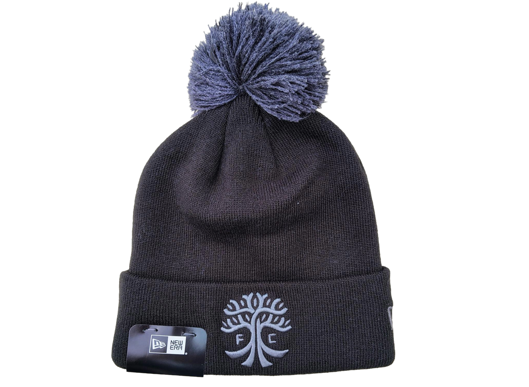 AUSTIN FC KNIT CUFFED POM BEANIE BLACK