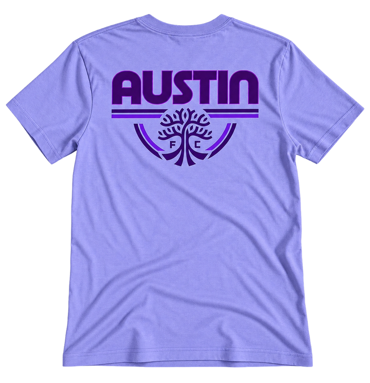 AUSTIN FC LAVENDER SUNSET WORDMARK TEE