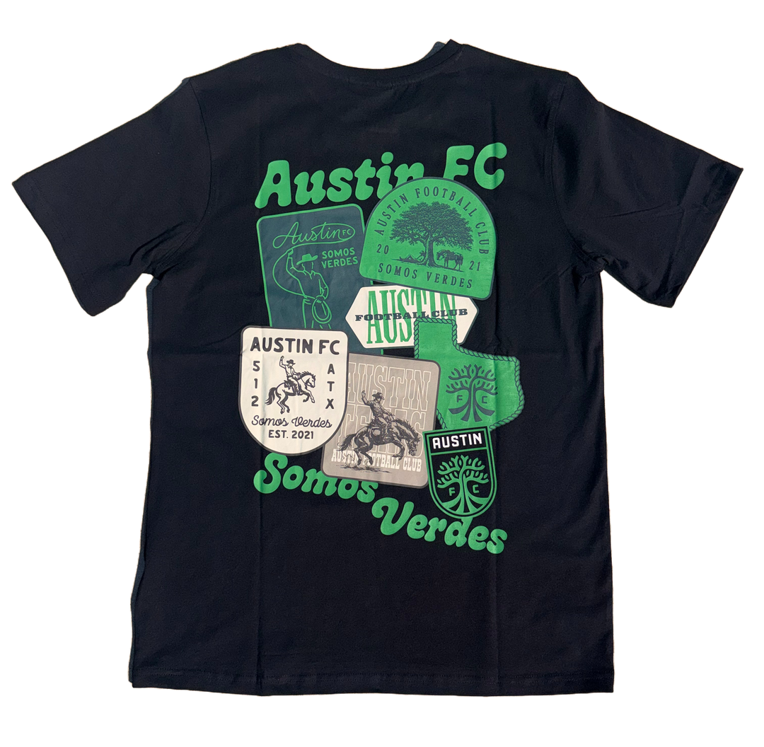 AUSTIN FC BLACK COWBOY LOGO TEE