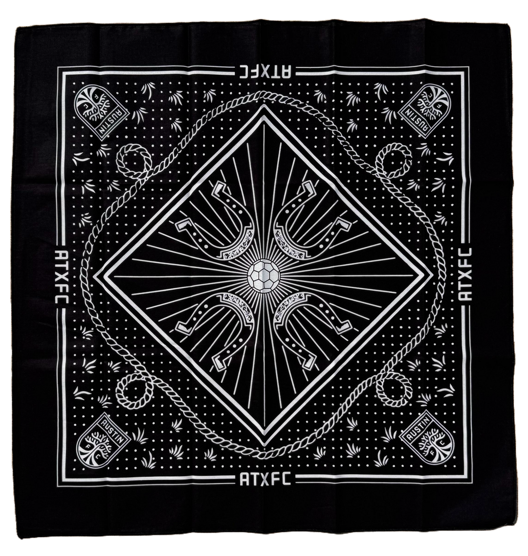 AUSTIN FC BLACK HORSESHOE BANDANA