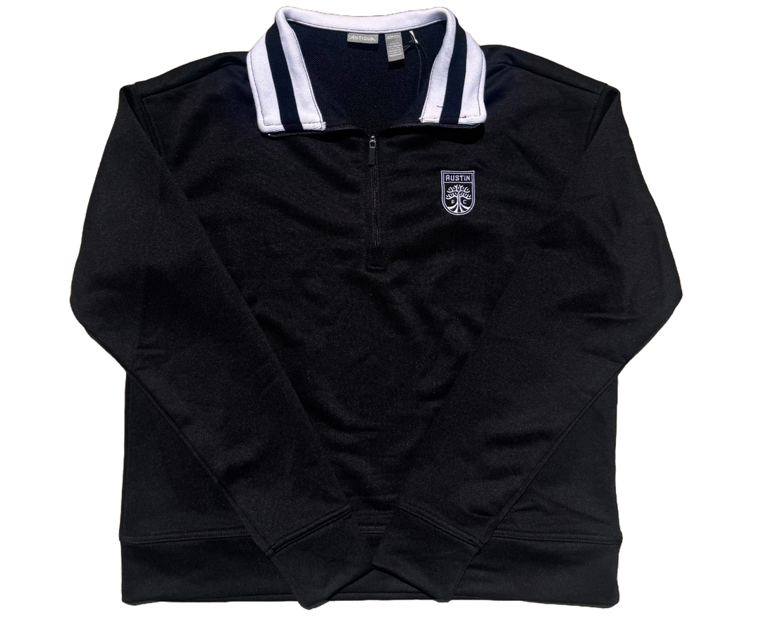 AUSTIN FC WOMENS BLACK PRIMARY LOGO QUARTER ZIP