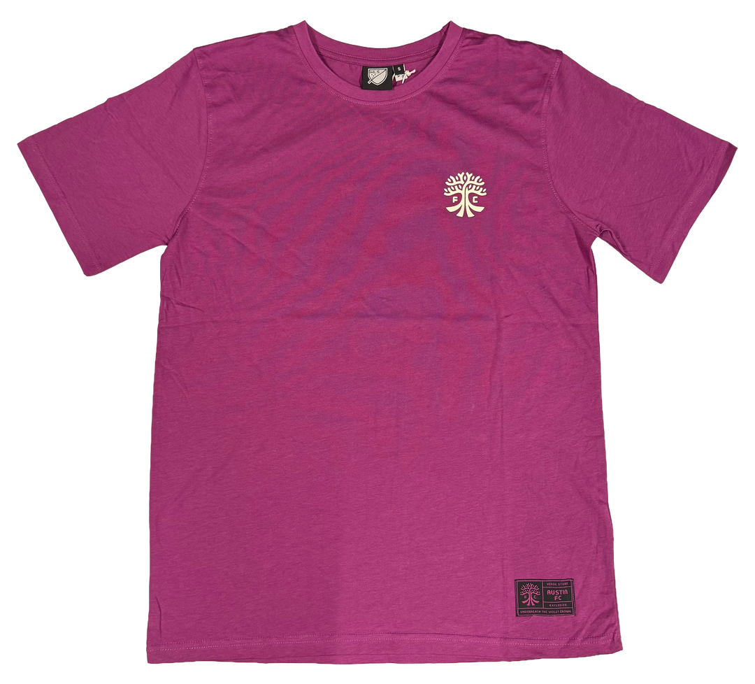 AUSTIN FC PURPLE CIRCLE SKYLINE TEE