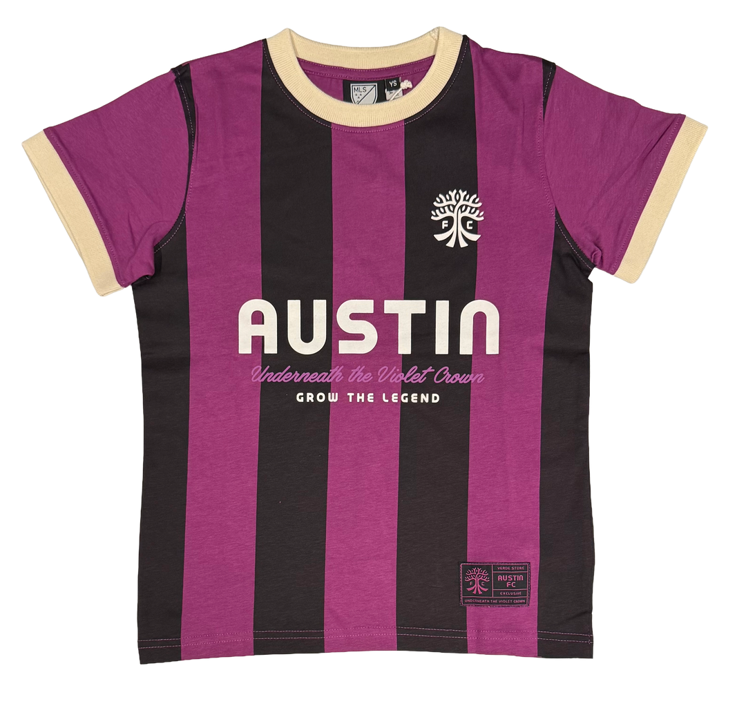 AUSTIN FC YOUTH PURPLE STRIPED RINGER