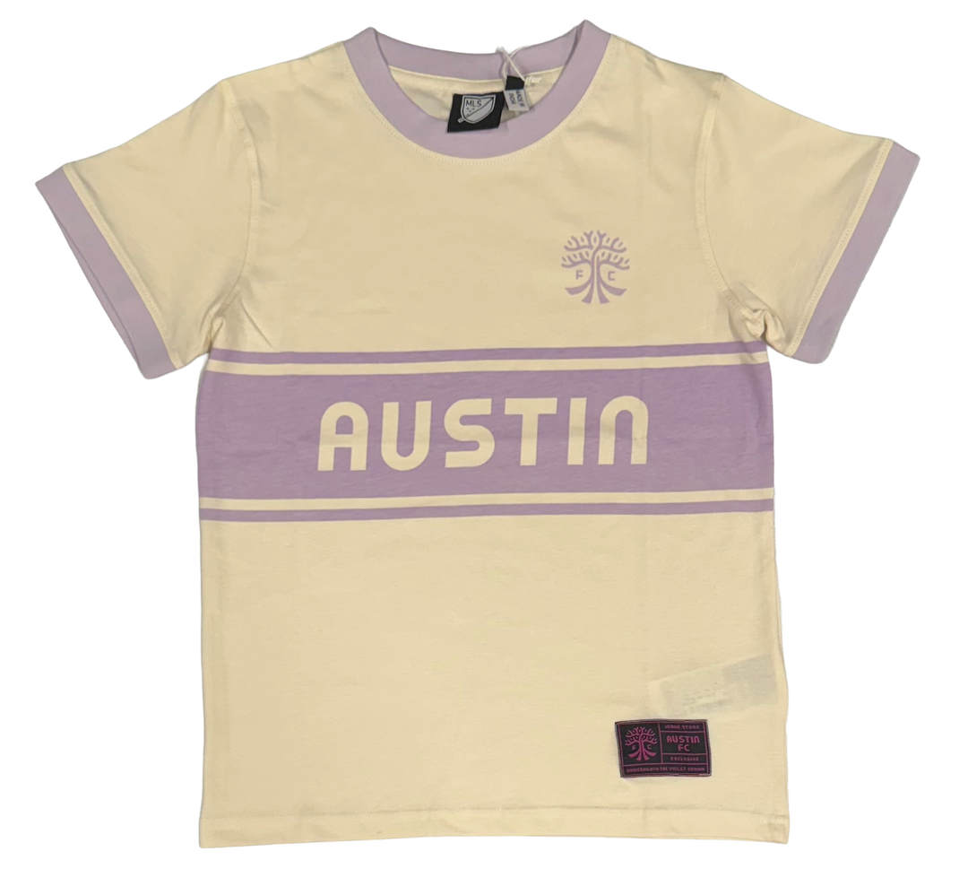 AUSTIN FC YOUTH CREAM AND PURPLE RINGER