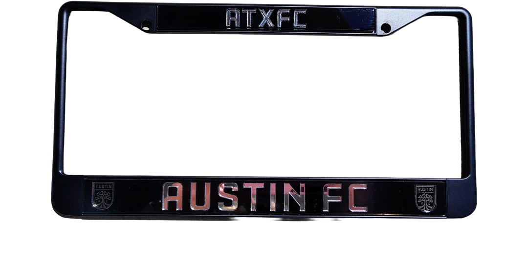 AUSTIN FC BLACK METAL LICENSE PLATE FRAME