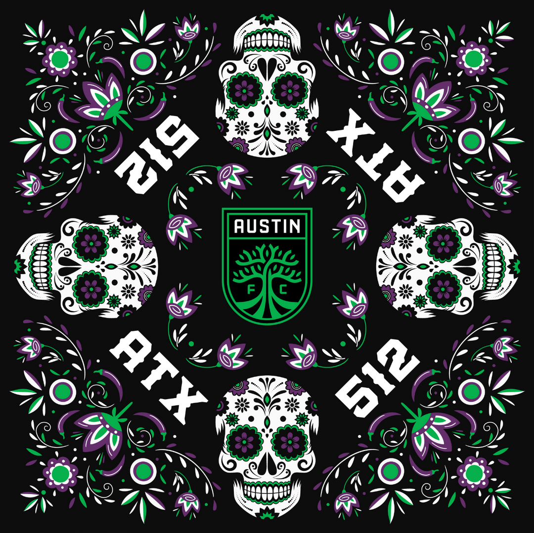 AUSTIN FC HISPANIC HERITAGE SUGAR SKULLS BANDANA